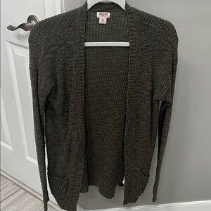 Mossimo Supply Co. Olive Green Knit cardigan Sweater